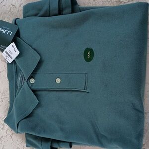 L.L. Bean Men's Premium Double XXXL Polo - Banded, Short-Sleeve in Green, NWT